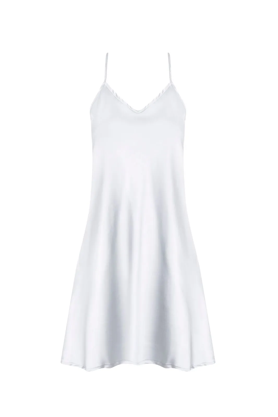 White - Satin Slip Dress