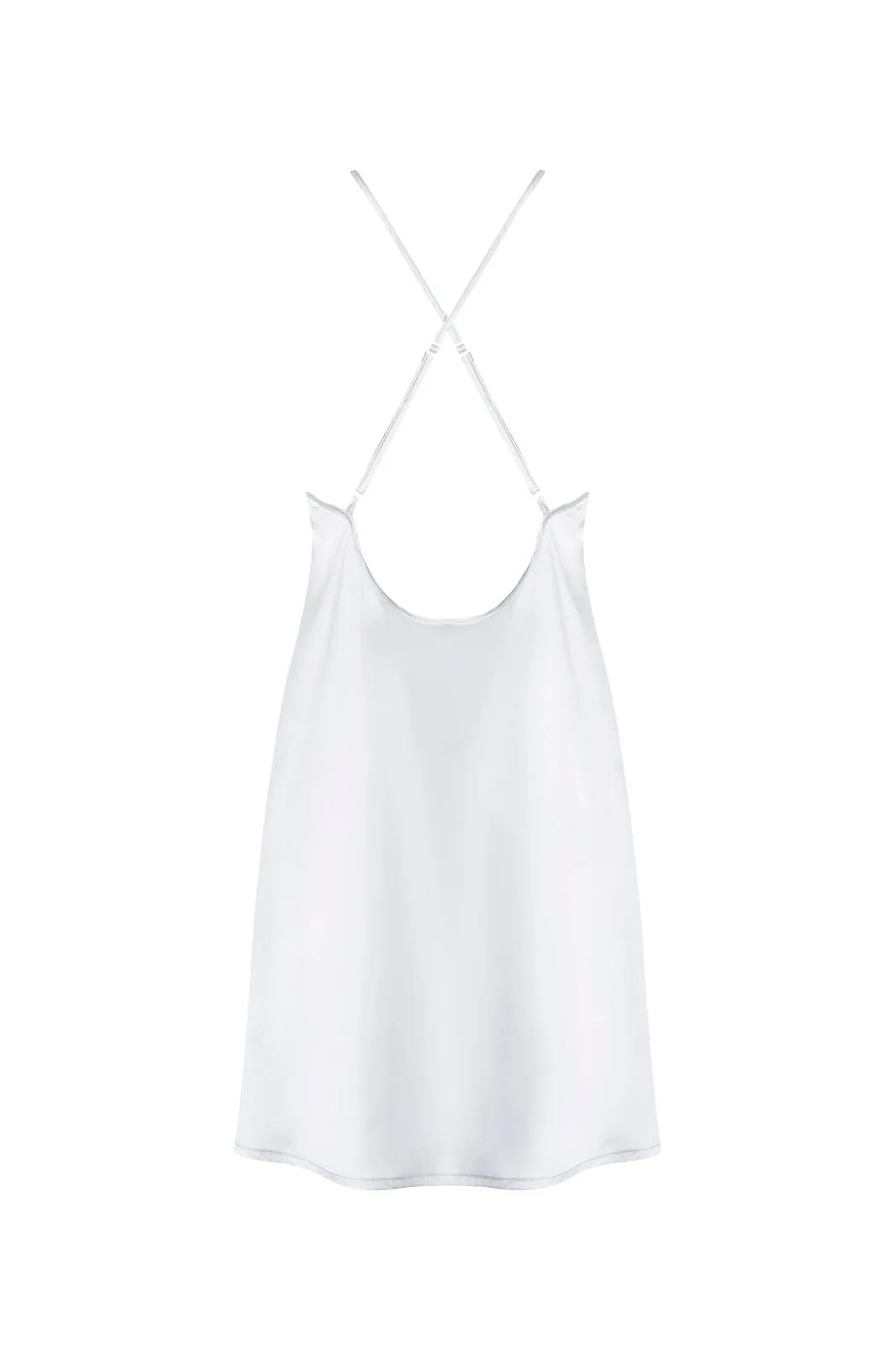 White - Satin Slip Dress